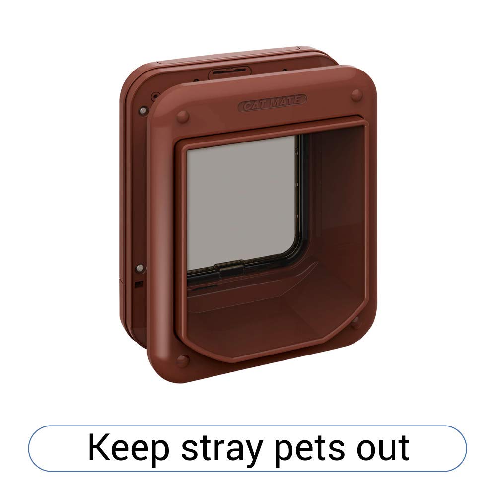 Cat Mate Microchip activated Cat Flap | for up to 30 Cats, Brown