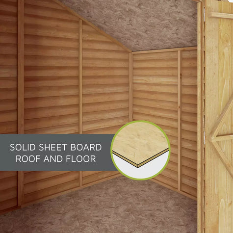 Mercia 12 x 8ft Premium Wooden Overlap Apex Shed - Secure, Spacious, and Durable Garden Storage Solution