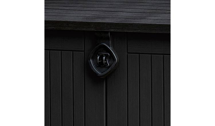 Keter Store It Out Midi 880L Garden Storage Box: Durable, Stylish Brown Outdoor Organizer for Bins & Tools