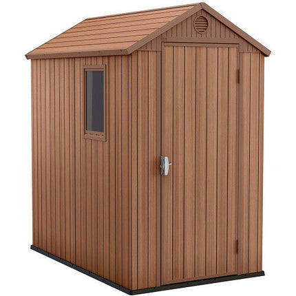 Keter Manor Outdoor Darwin 4x6: Spacious, Durable & Weatherproof Garden Storage Shed for Tools & Outdoor Essentials