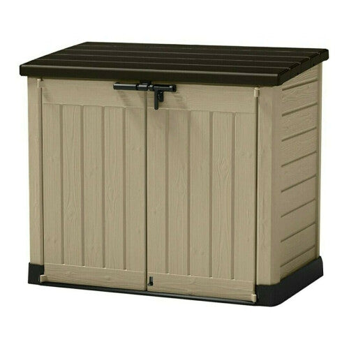 Keter Store It Out Max 1200L: Durable & Versatile Outdoor Garden Storage Shed for Tools, Furniture, and Bins (Beige Brown)