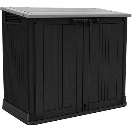 Keter Store it Out Nova 880L Outdoor Storage Box with Pistons - Durable, Weather-Resistant, Dark Grey/Light Grey