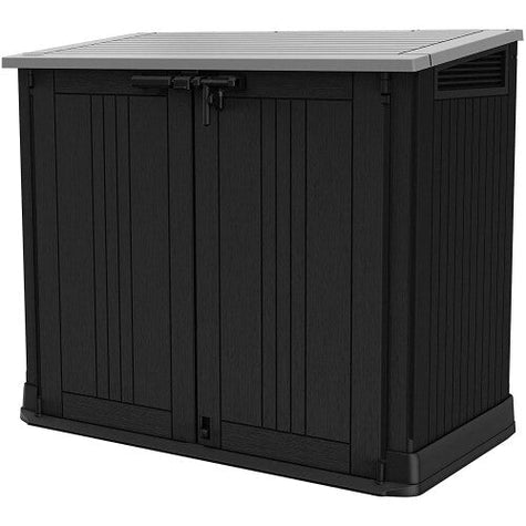 Keter Store it Out Nova 880L Outdoor Storage Box with Pistons - Durable, Weather-Resistant, Dark Grey/Light Grey